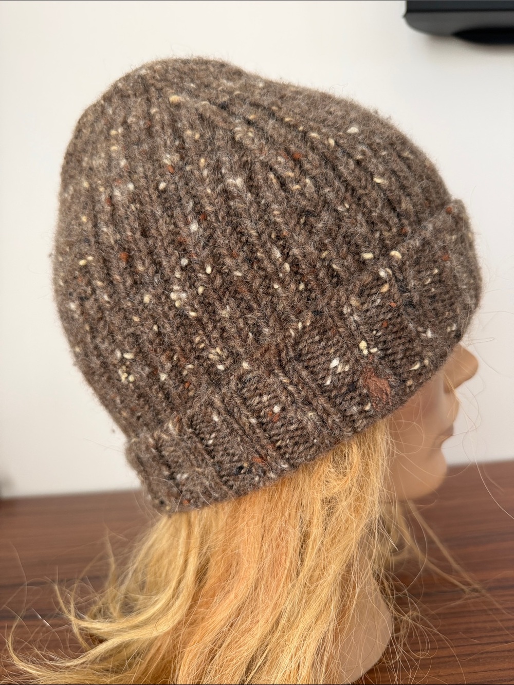 Polo by Ralph Lauren wool  Brown Tweed Speckled Knit Beanie